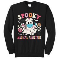 Groovy Spooky Medical Assistant Cute Halloween Med Assistant Tall Sweatshirt