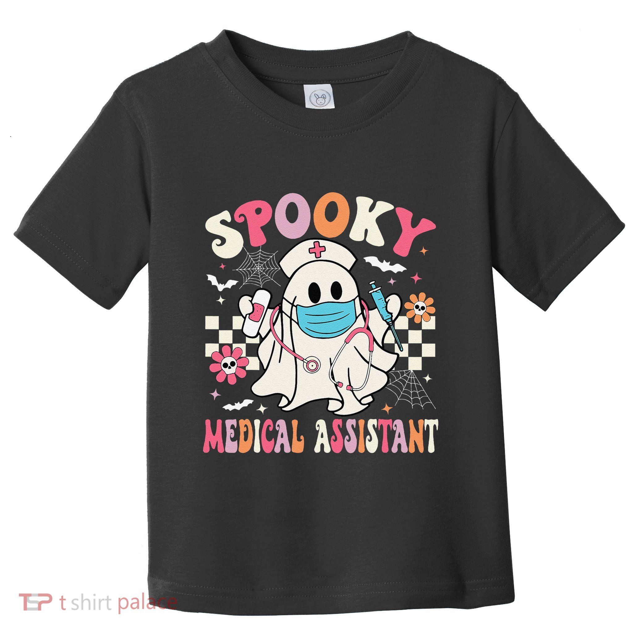 Groovy Spooky Medical Assistant Cute Halloween Med Assistant Toddler T-Shirt