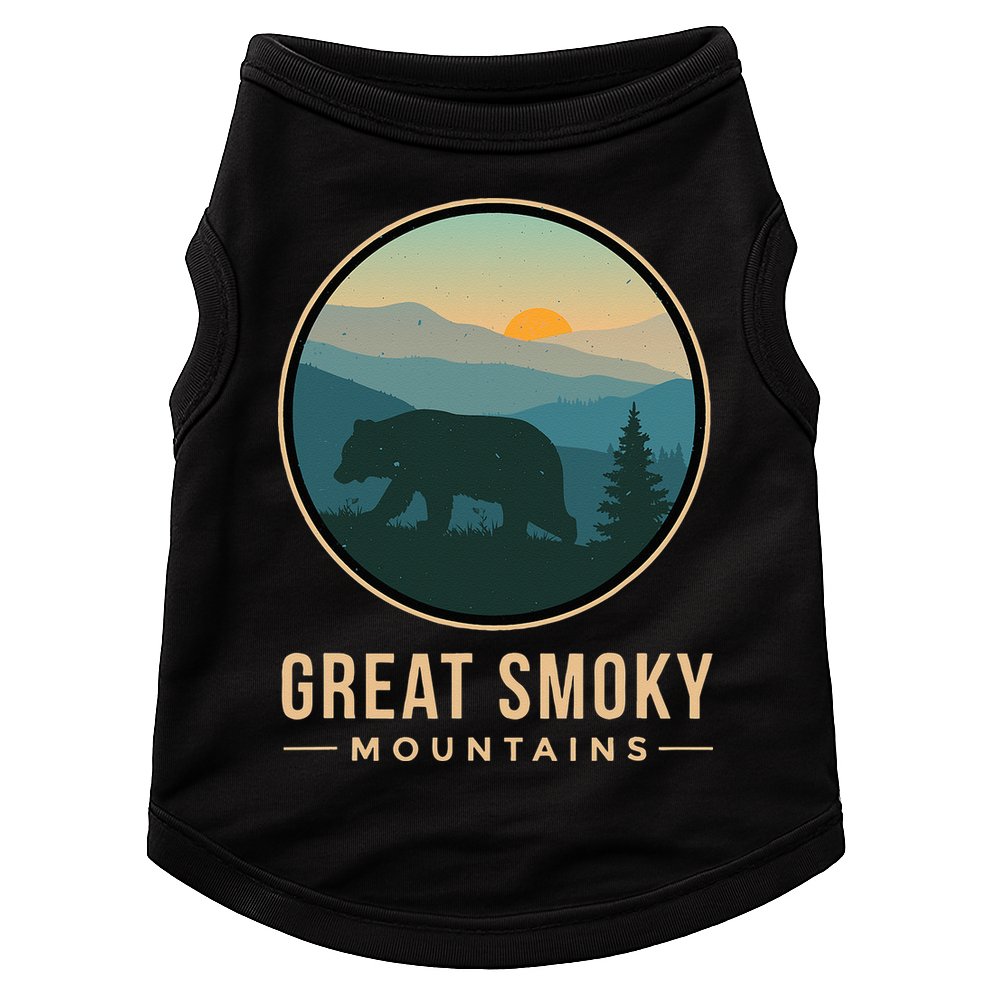 Great Smoky Mountains National Park Retro Bear Doggie Tank