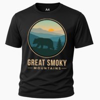 Great Smoky Mountains National Park Retro Bear Cooling Performance Crew T-Shirt