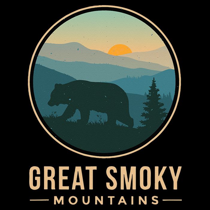 Great Smoky Mountains National Park Retro Bear Cooling Performance Crew T-Shirt