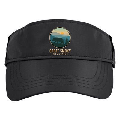 Great Smoky Mountains National Park Retro Bear Adult Drive Performance Visor