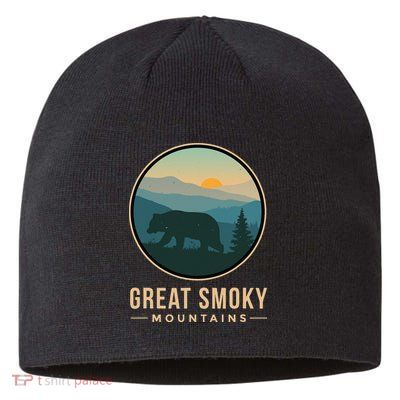 Great Smoky Mountains National Park Retro Bear Sustainable Beanie