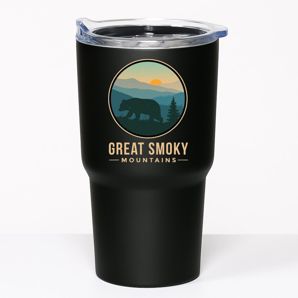 Great Smoky Mountains National Park Retro Bear Tumbler