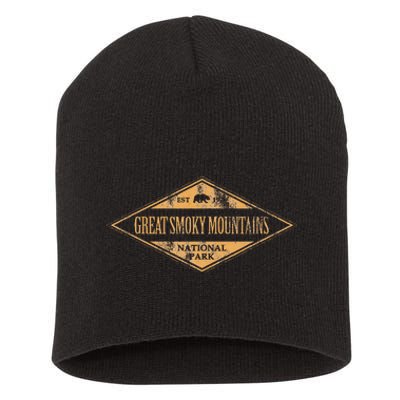 Great Smoky Mountains National Park Retro Short Acrylic Beanie