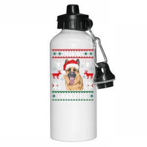 Ger Shepherd Merry Woofmas Gift Christmas Dog Gift Aluminum Water Bottle