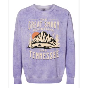 Great Smoky Mountains National Park Tennessee Hike Outdoors Cool Gift Colorblast Crewneck Sweatshirt