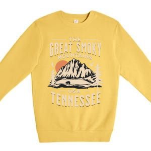 Great Smoky Mountains National Park Tennessee Hike Outdoors Cool Gift Premium Crewneck Sweatshirt