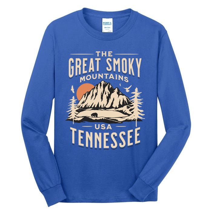 Great Smoky Mountains National Park Tennessee Hike Outdoors Cool Gift Tall Long Sleeve T-Shirt