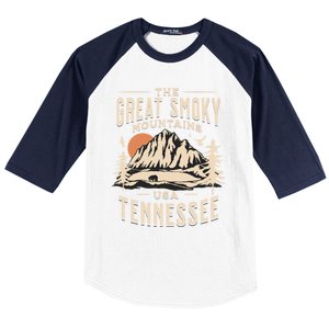 Great Smoky Mountains National Park Tennessee Hike Outdoors Cool Gift Baseball Sleeve Shirt