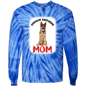 Ger Shepherd Mom Mama Dog Lover Owner Bleached Gsd Gift Tie-Dye Long Sleeve Shirt