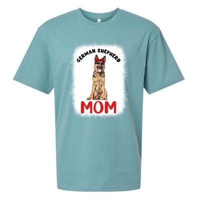 Ger Shepherd Mom Mama Dog Lover Owner Bleached Gsd Gift Sueded Cloud Jersey T-Shirt