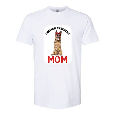 Ger Shepherd Mom Mama Dog Lover Owner Bleached Gsd Gift Softstyle® CVC T-Shirt