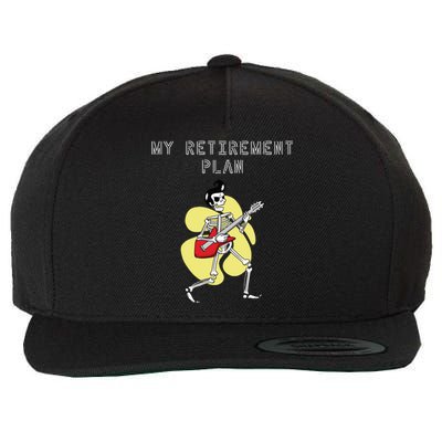 Guitar Saying: My Retiret Plan Gift Wool Snapback Cap