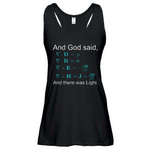 God Said Maxwell Equations Physics Mathematicians Ladies Essential Flowy Tank