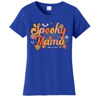 Groovy Spooky Mama Retro Halloween Ghost Witchy Spooky Mom Women's T-Shirt