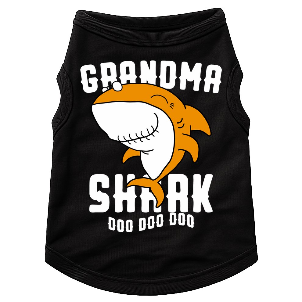 Grandma Shark Mommy Birthday Halloween Christmas Doggie Tank