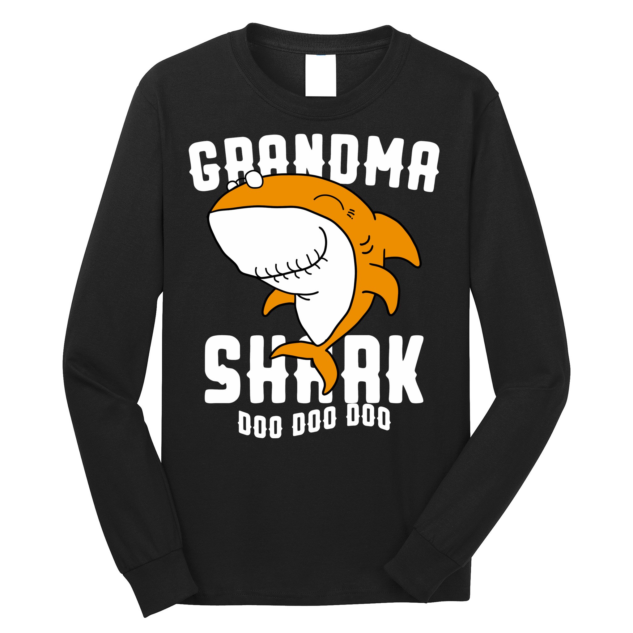 Grandma Shark Mommy Birthday Halloween Christmas Long Sleeve Shirt