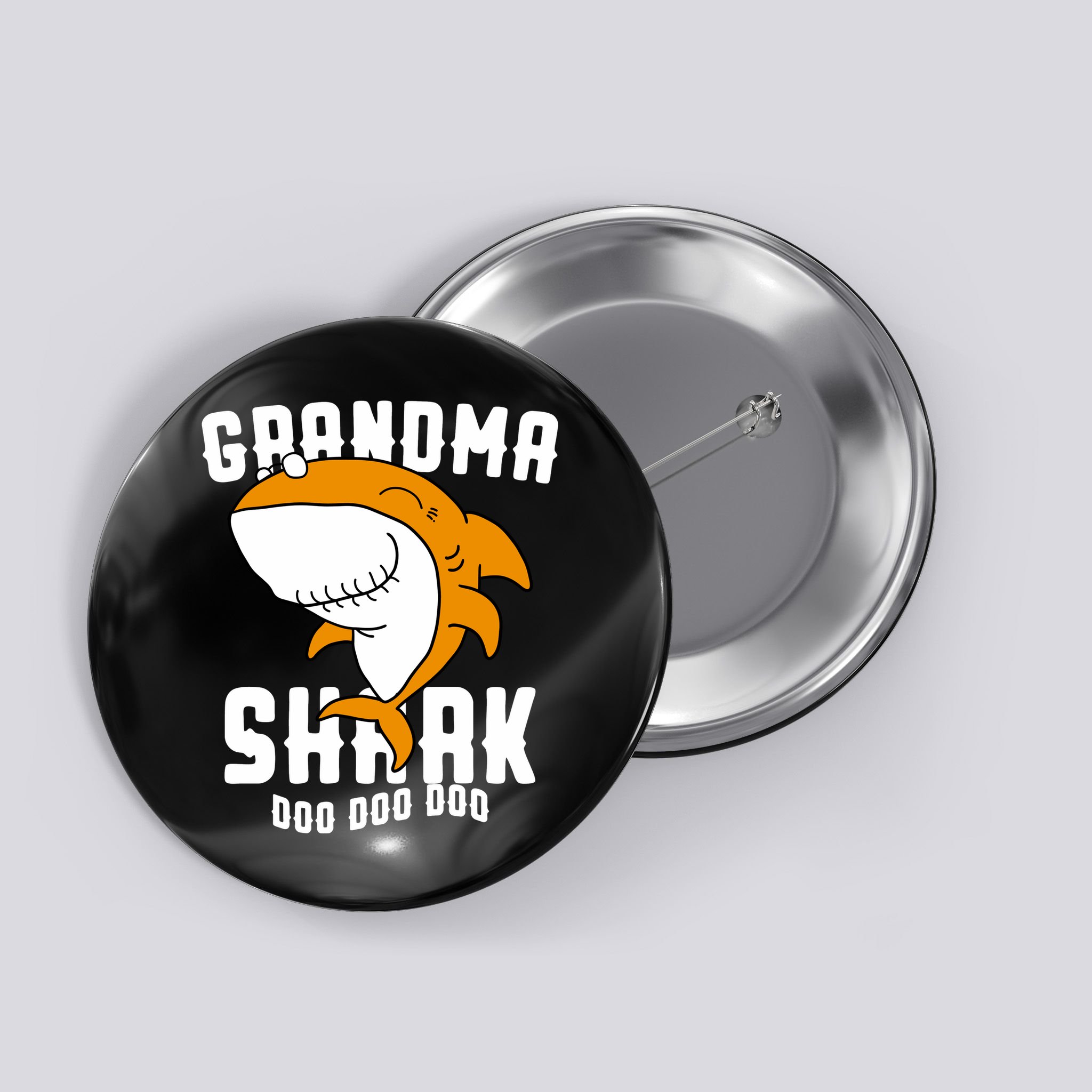 Grandma Shark Mommy Birthday Halloween Christmas Button