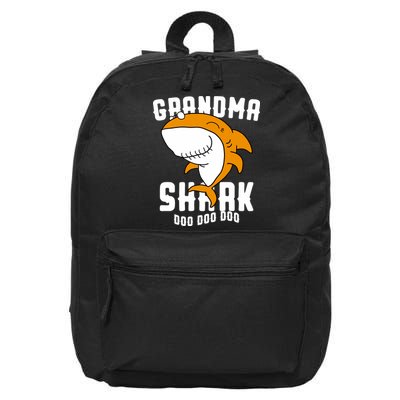 Grandma Shark Mommy Birthday Halloween Christmas 16 in Basic Backpack