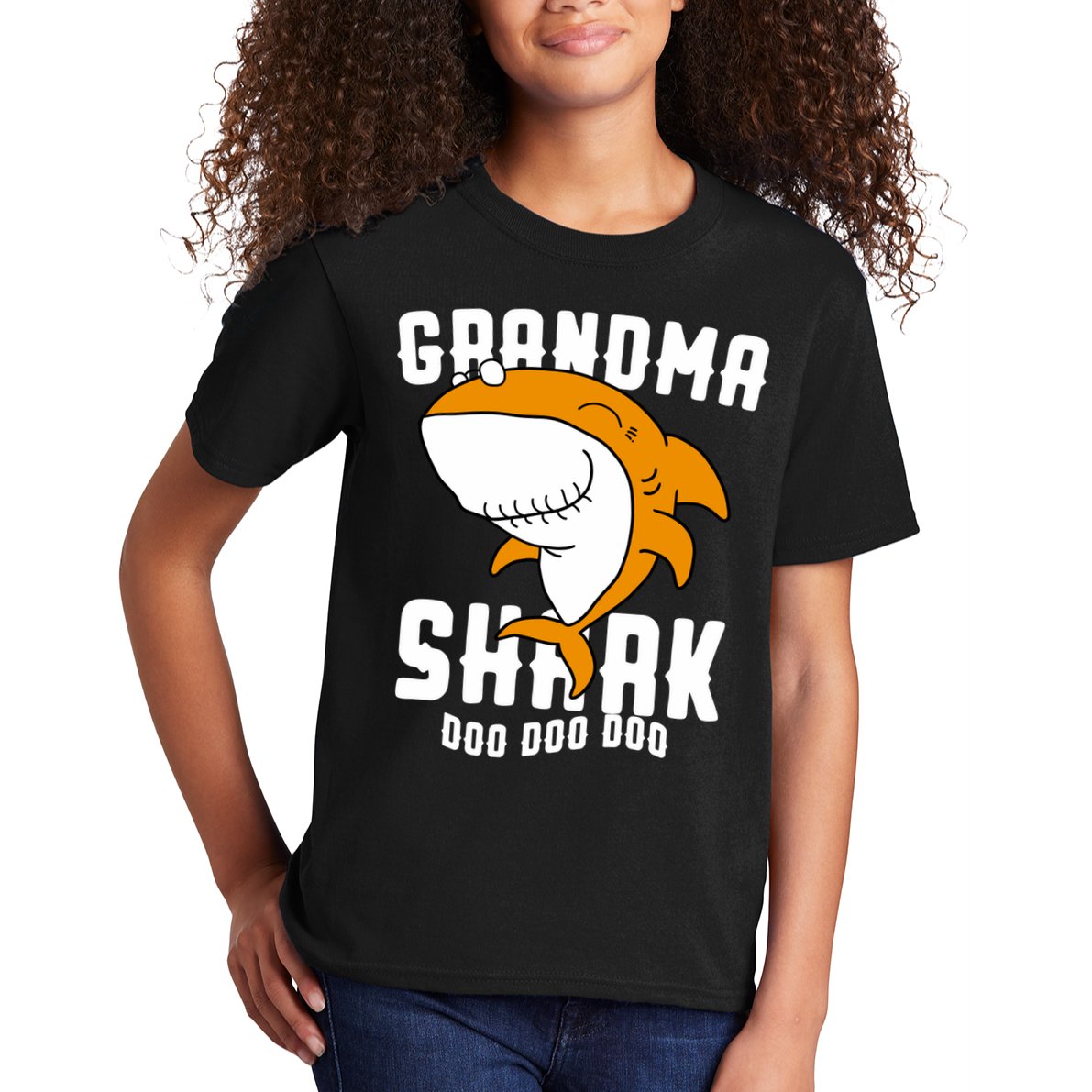 Grandma Shark Mommy Birthday Halloween Christmas Kids T-Shirt