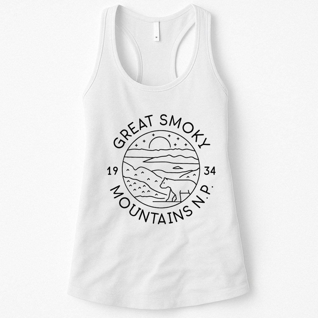 Great Smokey Mountains National Park 1934 Tennessee NC Womens Tank Top