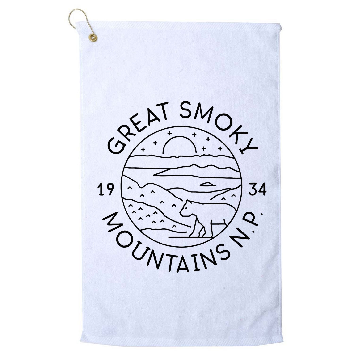 Great Smokey Mountains National Park 1934 Tennessee NC Golf Towel