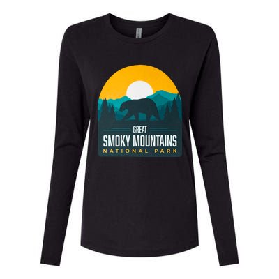 Great Smoky Mountains National Park Bear Hiking Souvenir Gift Womens Cotton Relaxed Long Sleeve T-Shirt