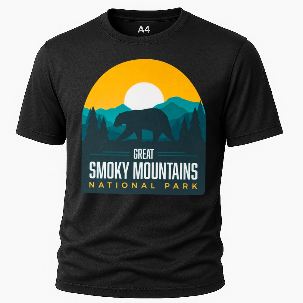 Great Smoky Mountains National Park Bear Hiking Souvenir Gift Cooling Performance Crew T-Shirt