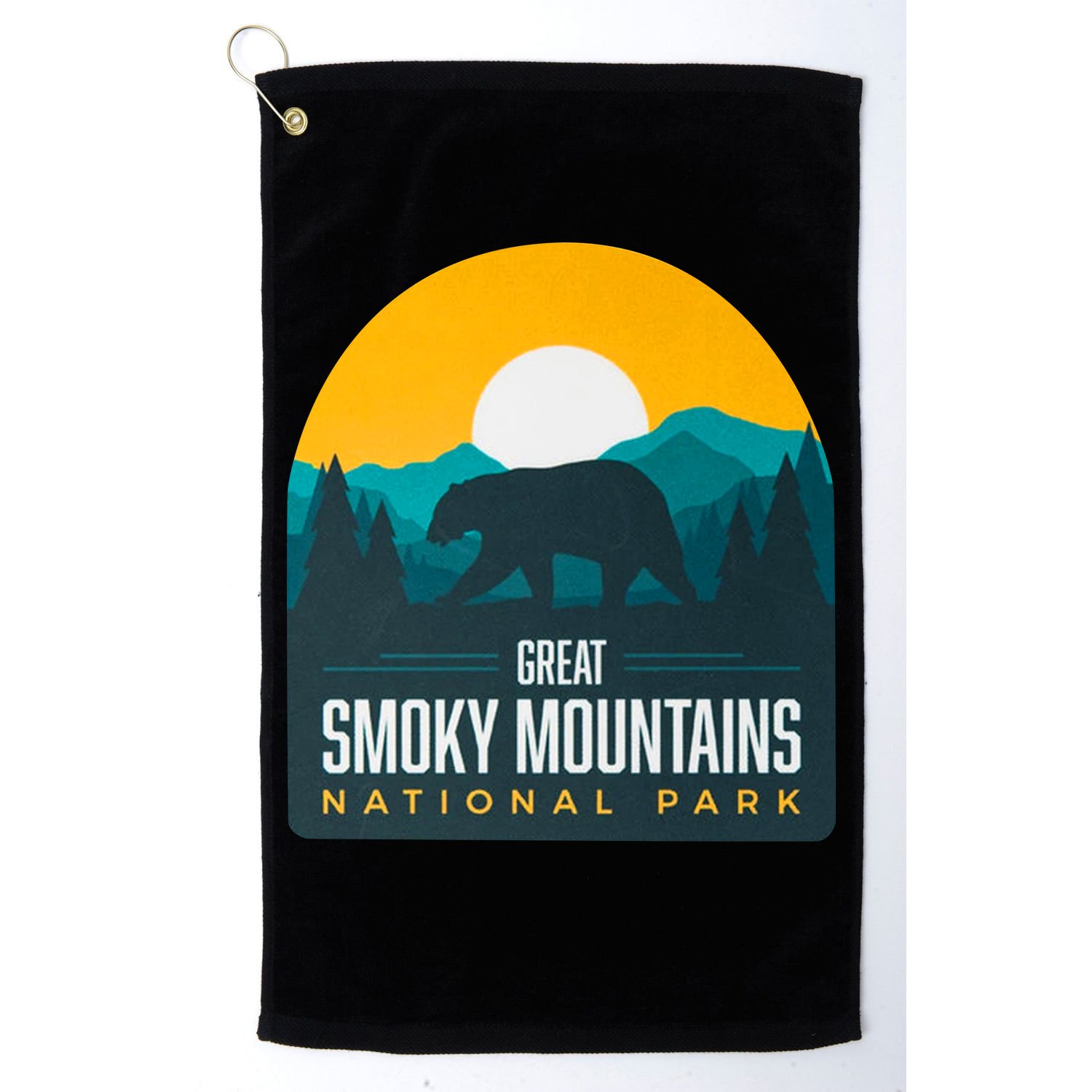 Great Smoky Mountains National Park Bear Hiking Souvenir Gift Golf Towel