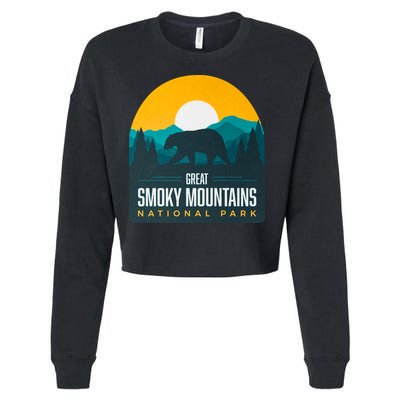 Great Smoky Mountains National Park Bear Hiking Souvenir Gift Cropped Pullover Crew