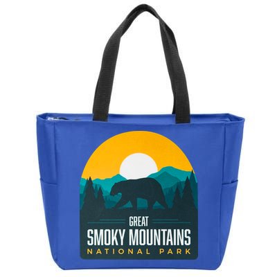 Great Smoky Mountains National Park Bear Hiking Souvenir Gift Zip Tote Bag