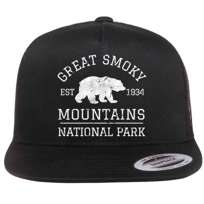 Great Smoky Mountains National Park Tennessee Bear Hiking Gift Flatbill Hat