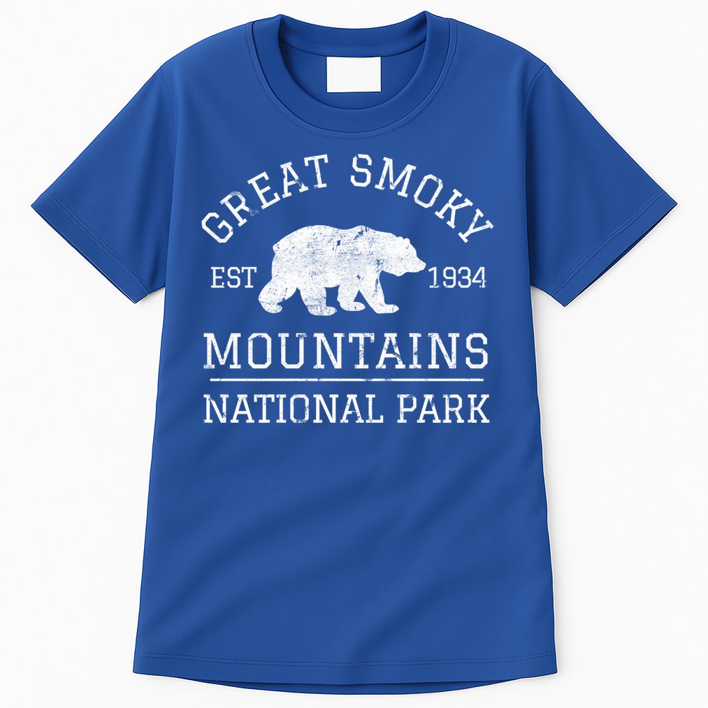 Great Smoky Mountains National Park Tennessee Bear Hiking Gift Tall T-Shirt
