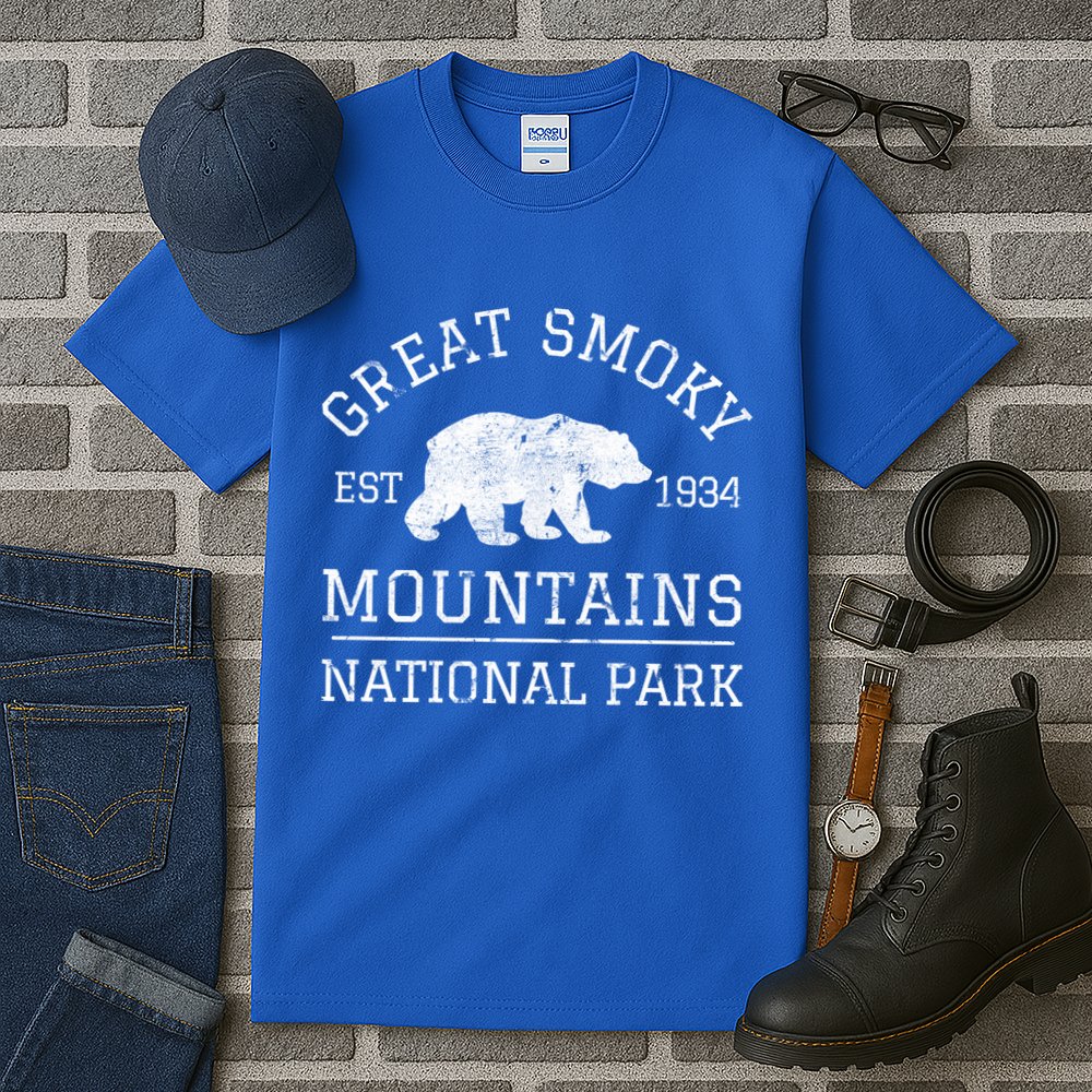 Great Smoky Mountains National Park Tennessee Bear Hiking Gift Tall T-Shirt
