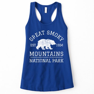 Great Smoky Mountains National Park Tennessee Bear Hiking Gift Womens Tank Top