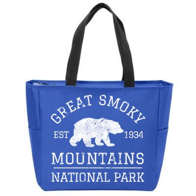 Great Smoky Mountains National Park Tennessee Bear Hiking Gift Zip Tote Bag