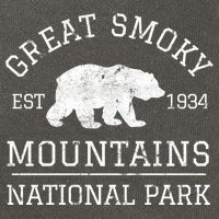 Great Smoky Mountains National Park Tennessee Bear Hiking Gift Cotton Canvas Backpack