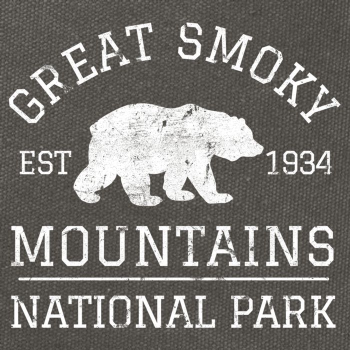 Great Smoky Mountains National Park Tennessee Bear Hiking Gift Cotton Canvas Backpack