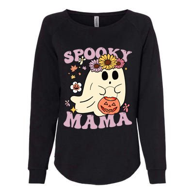 Groovy Spooky Mama Vibes Halloween Hippi Ghost Spooky Season Meaningful Gift Womens California Wash Sweatshirt