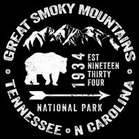 Great Smoky Mountains National Park NC TN Grunge Art Novelty Impact Tech Backpack