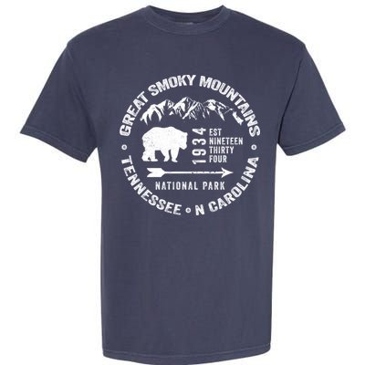 Great Smoky Mountains National Park NC TN Grunge Art Novelty Garment-Dyed Heavyweight T-Shirt