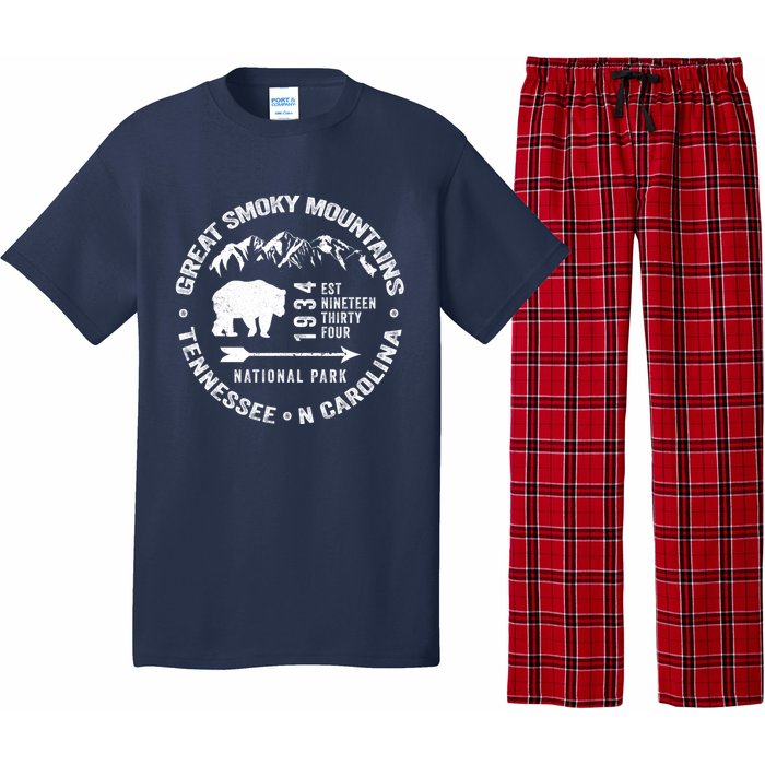 Great Smoky Mountains National Park NC TN Grunge Art Novelty Pajama Set