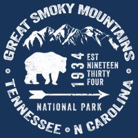 Great Smoky Mountains National Park NC TN Grunge Art Novelty Flat Bill Trucker Hat