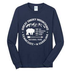 Great Smoky Mountains National Park NC TN Grunge Art Novelty Tall Long Sleeve T-Shirt