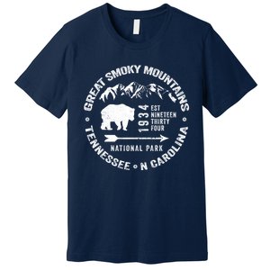 Great Smoky Mountains National Park NC TN Grunge Art Novelty Premium T-Shirt