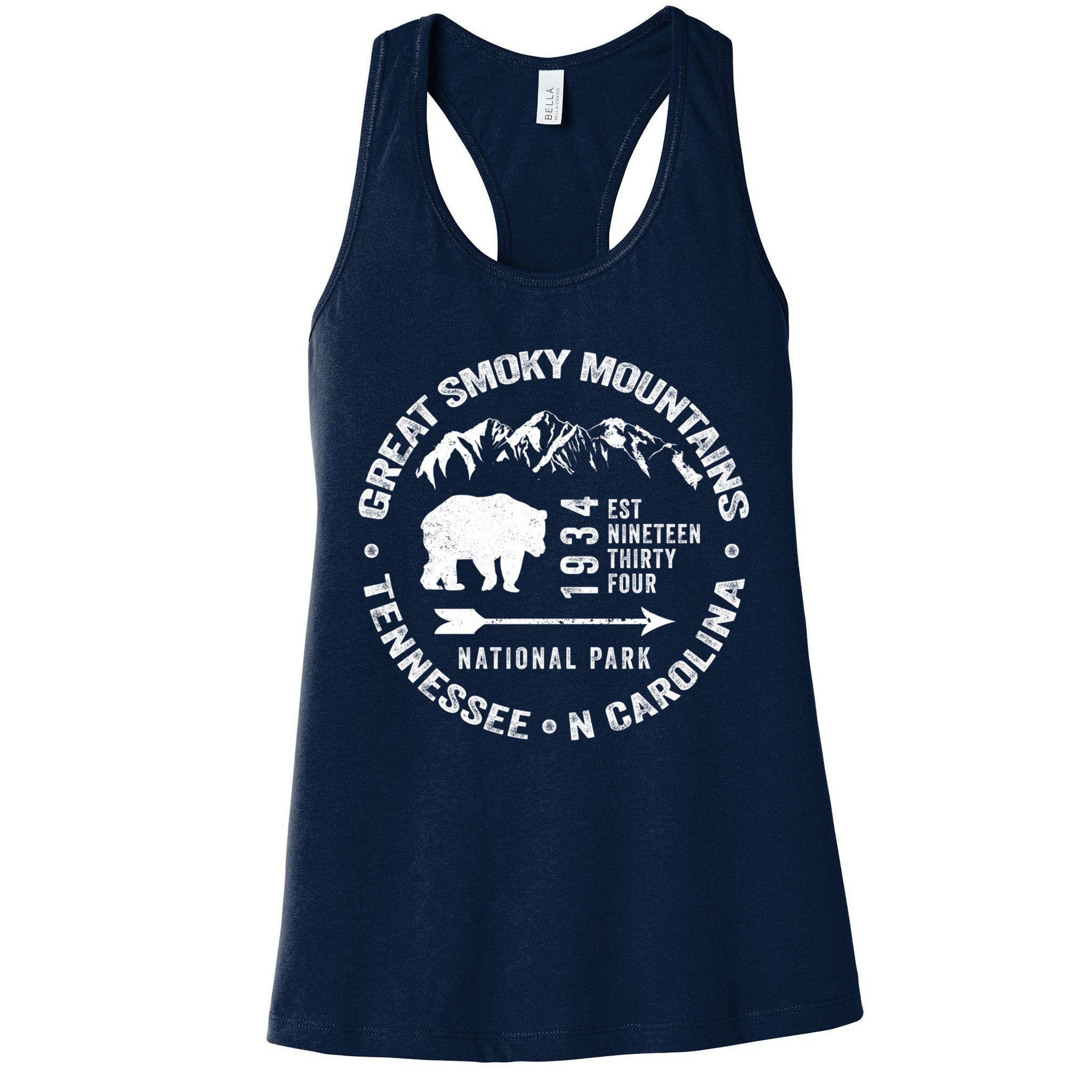 Great Smoky Mountains National Park NC TN Grunge Art Novelty Womens Tank Top