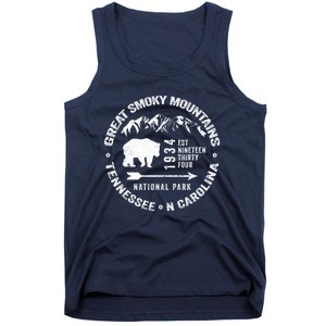 Great Smoky Mountains National Park NC TN Grunge Art Novelty Tank Top