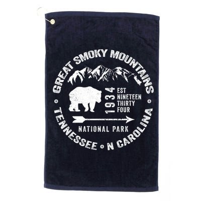 Great Smoky Mountains National Park NC TN Grunge Art Novelty Golf Towel