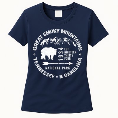 Great Smoky Mountains National Park NC TN Grunge Art Novelty Womens T-Shirt
